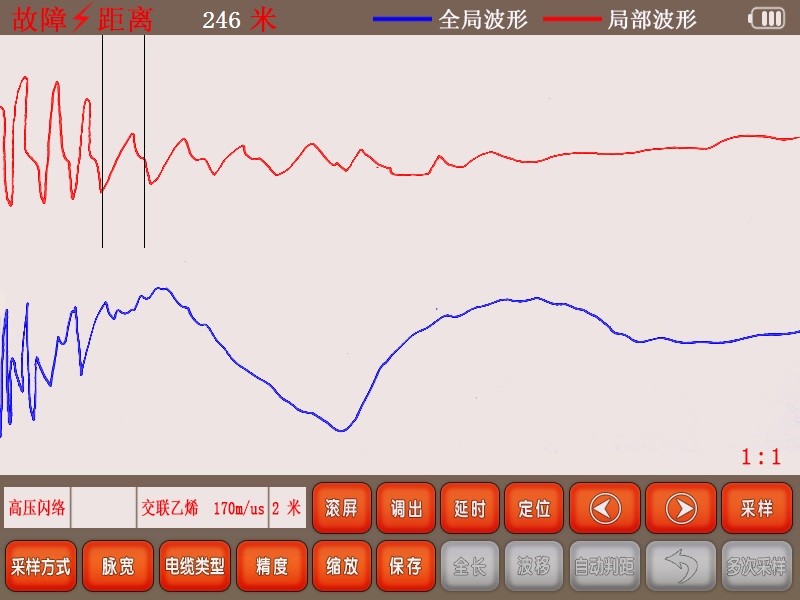 GDBN-C2000沖擊閃絡(luò)法測試波形示例