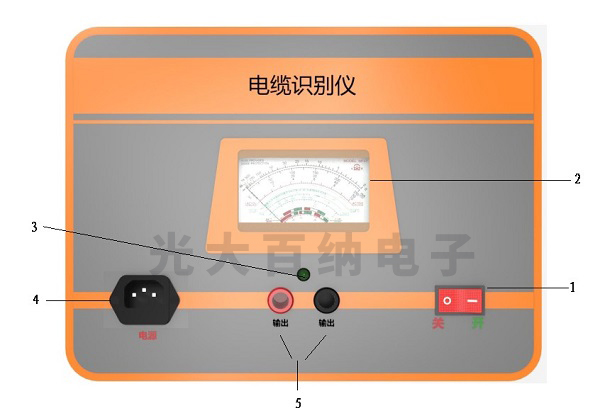 電纜識(shí)別儀發(fā)射機(jī)面板